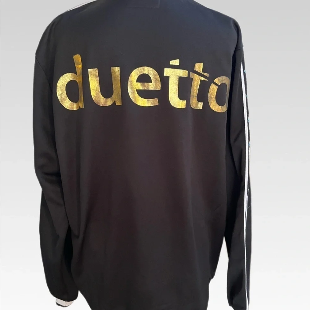 Pink Dolphin Black Track Jacket with Gold Logo size L